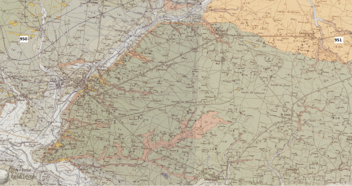 carte géologique Adour